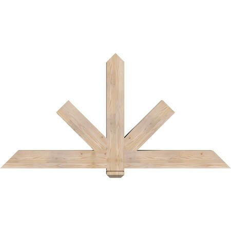 Ekena Millwork Kennewick Smooth Timber Gable Bracket, Douglas Fir, 72"W x 36"H x 5 1/2"D x 5 1/2"F, 12/12 Pitch GBW072X36X0606KEN00SDF